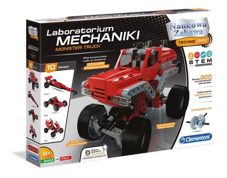 Clementoni Mechaniki, Monster lasbil, 8 År, Sort, Rød