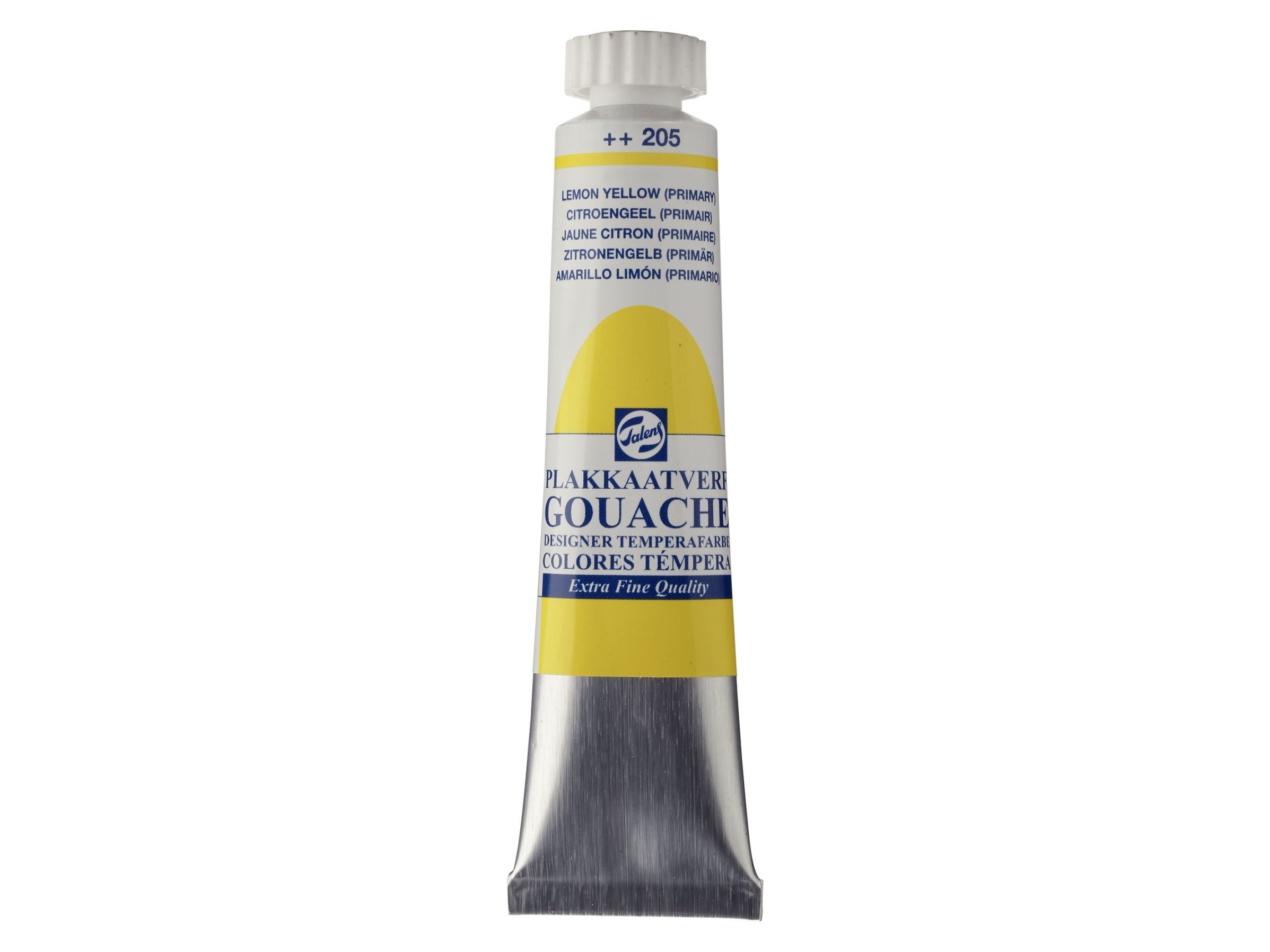 Talens Gouache Extra Fine tube Lemon Yellow (Primary) 205