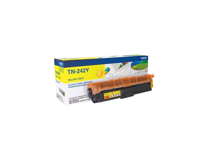 Brother Tn242y - Gul - Original - Tonerpatron - For Brother Dcp-9017, Dcp-9022, Hl-3142, Hl-3152, Hl-3172, Mfc-9142, Mfc-9332, Mfc-9342