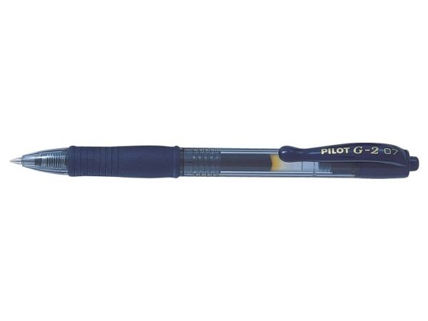 PILOT- G2 PLUS, Gel Ink Rollerball pen, Blå, Medium Tip, pakke a 12 stk