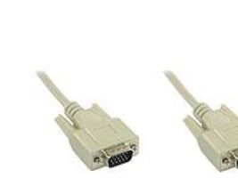 Inline Vga Kabel, 15Pol Hd Stecker / Stecker, 3M, 3 M, Vga (D-Sub), Vga (D-Sub), Beige, Gold, Stecker/Stecker