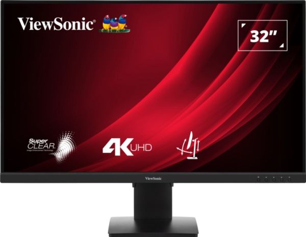 Viewsonic Vg3208-4K, 81,3 Cm (32"), 3840 X 2160 Pixel, 4K Ultra Hd, Led, 4 Ms, Schwarz