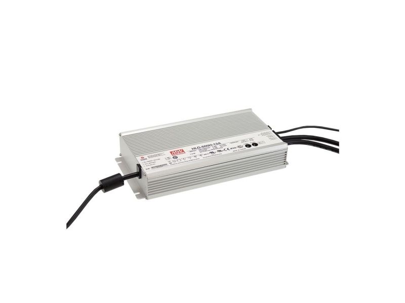 MEAN WELL HLG-600H-12AB, 600 W, IP65, 110 - 230 V, 40 A, 12 V, 144 mm