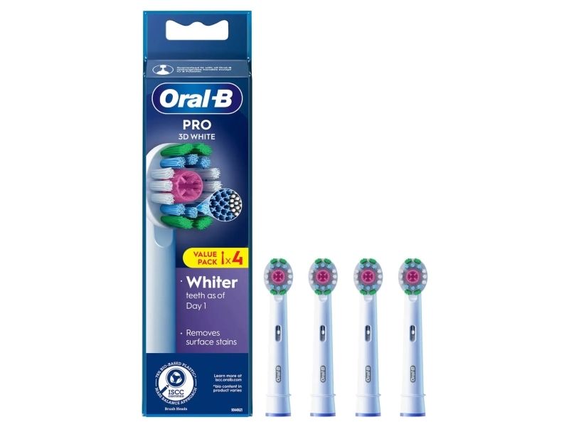 Oral-B 3D White , 4 Stk, Hvid, Oral-B, Kasse