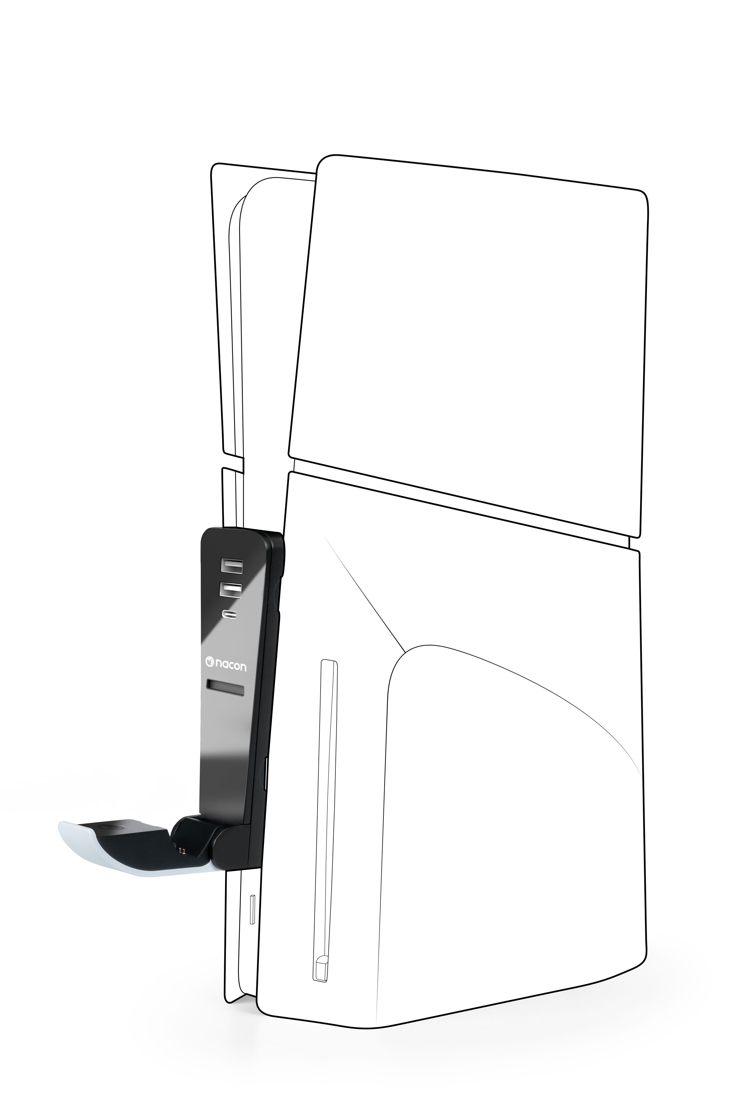 BigBen Charge & Hub (Slim) - PS5 Konsol Tilbehør - GEEKD.dk