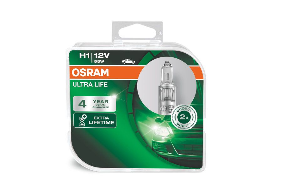 Osram Ultra Life H1 Pære til Bilforlygte (55W) 2pk