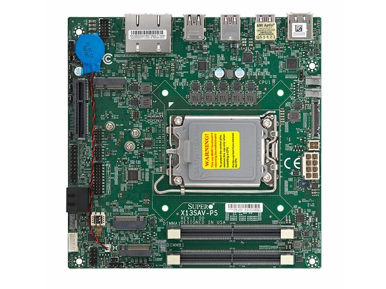 Supermicro Mbd-X13sav-Ps Mainboard Mini-Itx Sockel 1700 Nur Ddr5