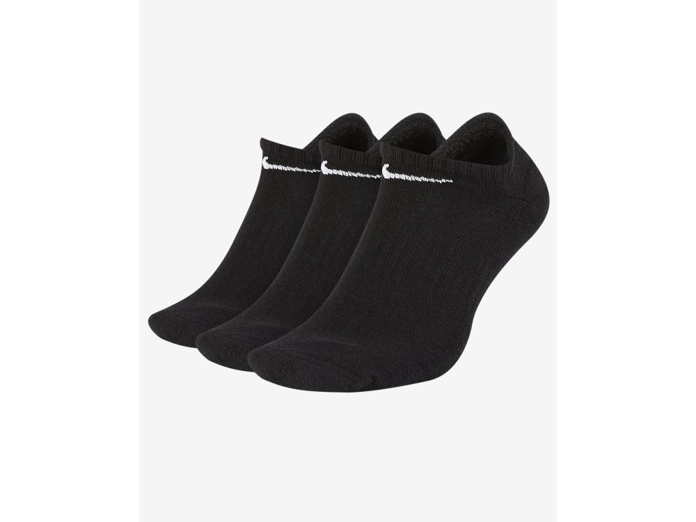 Nike Training No-Show, Ferse Socken, Schwarz, Erwachsene, Unisex, Weiß, 34-38