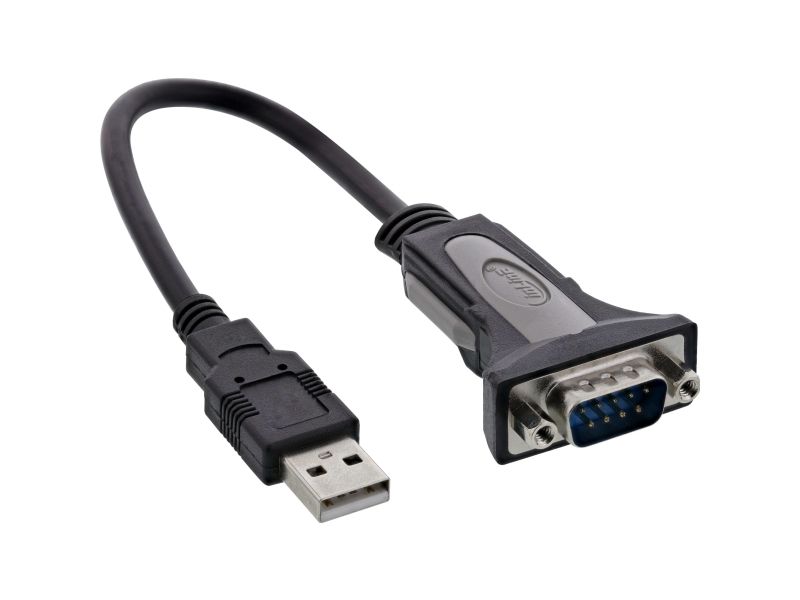 Inline Usb 2.0 Zu Seriell Adapterkabel, Usb A An 9Pol Sub D Stecker, 0,25M, Usb A, Db9, 0,25 M, Schwarz