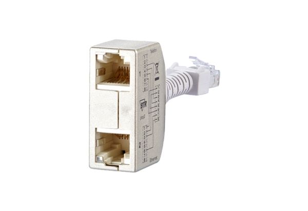 Metz Connect Btr Cable Sharing Adapter Pnp 2 - Netzwerk-/Telefon-Splitter - Rj-45 (W) - Rj-45 (M) - 8,9 Cm - Grau (Packung Mit 2) (130548-02-E)