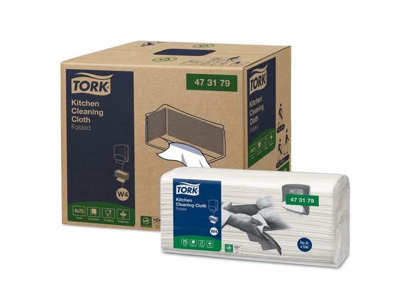 Wischtuch Tork Kitchen 1-Lagig 415X355 Mm Non-Wowen,4 Pk X 75 Pcs/Krt