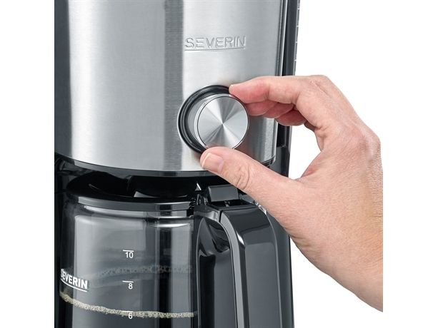 Severin Ka 4826, Filterkaffeemaschine, 1 L, Gemahlener Kaffee, 1000 W, Schwarz, Edelstahl