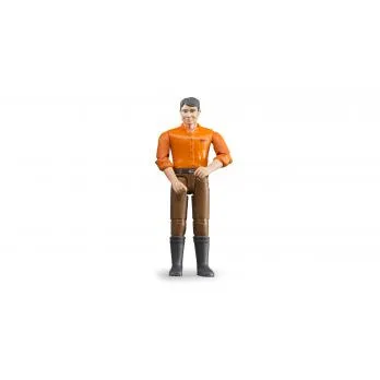 Bruder Man, light skin, brown jeans toy