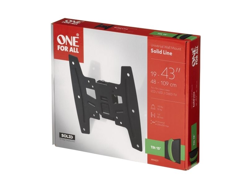 One For All Wm 4221 Tv-Vægbeslag 48,3 Cm (19) - 109,2 Cm (43) Vippebar