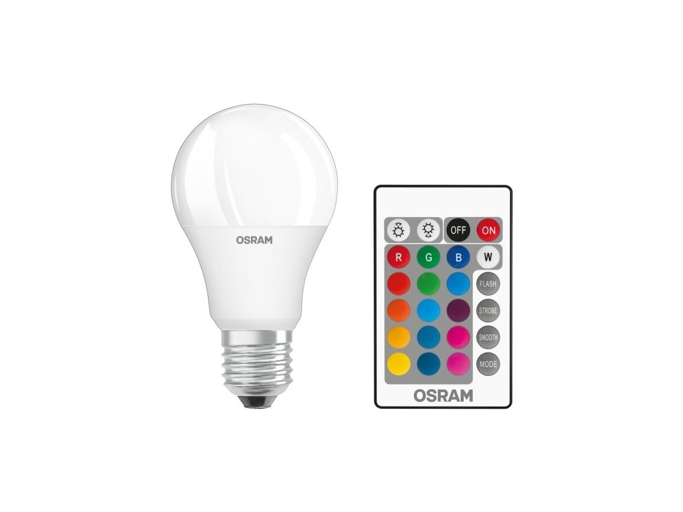 Osram Star+ Classic A - Led-Glühlampe - Form: A60 - Mattiert - E27 - 9 W - Klasse G - Rgb/Warmweißes Licht - 2700 K