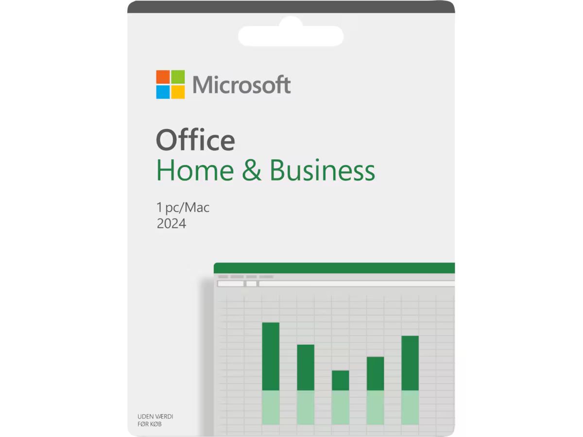 Microsoft Office Home and Business 2024 - Bokspakke - 1 PC/Mac - mediefri - Win, Mac - Dansk - Eurozone