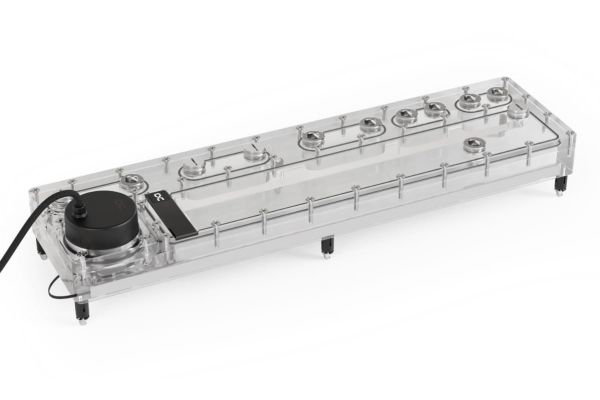Alphacool 14578, Koldplade, Akryl, Transparent, 3-Pin Jst + 3-Pin, 1/4", 3-Stikben