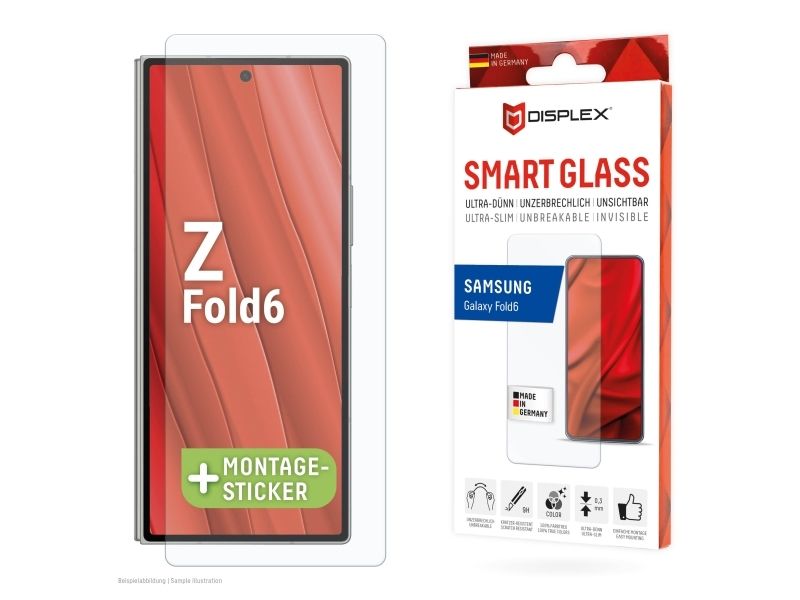 Displex Samsung Galaxy Z Fold 6 Displayschutzfolie (9H), Samsung, Galaxy Z Fold 6, Kratzresistent, Transparent, 1 Stück(E)