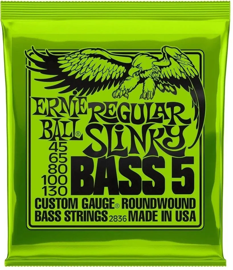 Ernie Ball 2836 Hybrid Slinky Bass Nickel - Stål Strenge til 5 strengede Elektrisk Bas | Hobby - Musikinstrument - Stränginstrument | GameStuff
