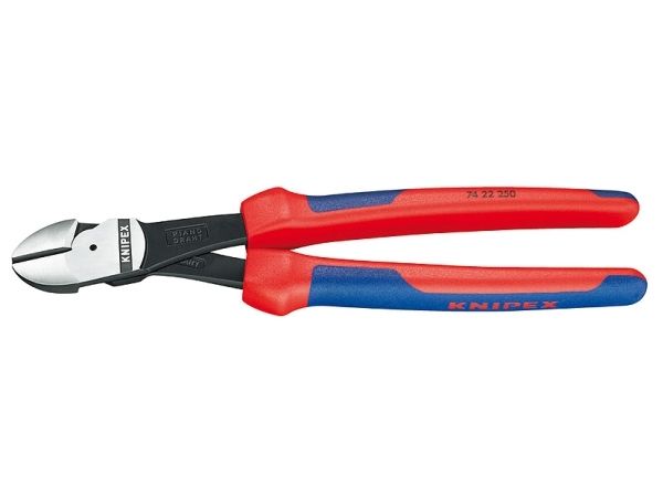 Knipex 74 22 250, Avbitartång, Kromvanadinstål, Plast, Blå, Röd, 250 mm, 437 g | Verktyg & Verkstad - Handverktyg - Sidavbitare | GameStuff