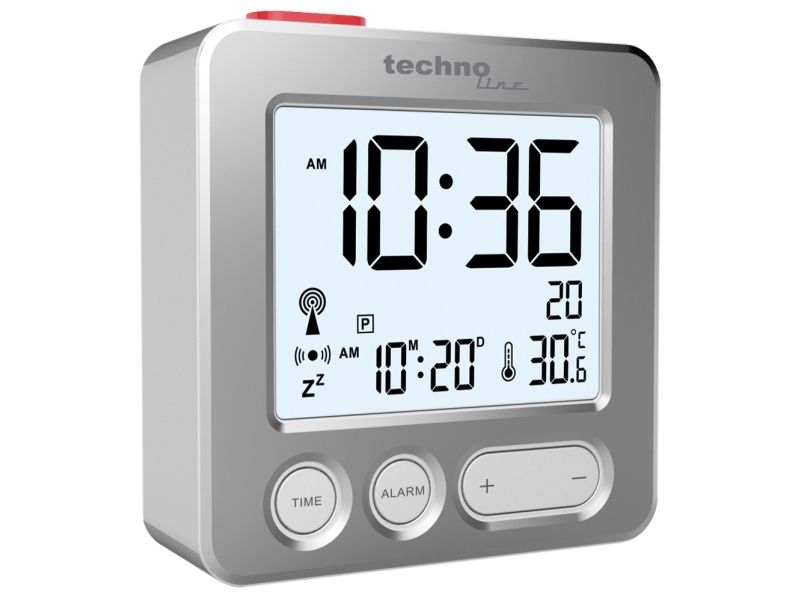 Technoline Wt 265, Digital Alarmur, Sølv, F, °C, Batteri, Aaa (Lr03), 66 Mm