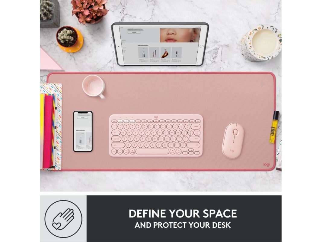 Logitech Studio Series Schreibtischunterlage - Tastatur- Und Mauspad - Dunkelrosa
