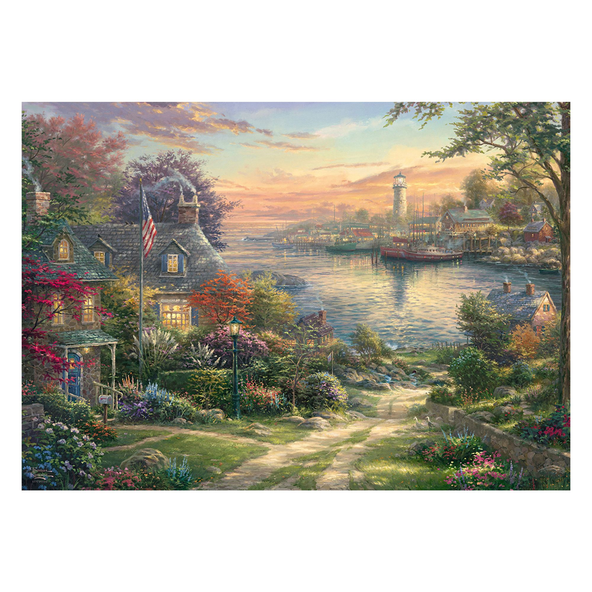 Schmidt Spiele 58785 Thomas Kinkade Neuengland Puzzle, 1.000 Teile, 1000 Stück(E), Landschaft, 12 Jahr(E)