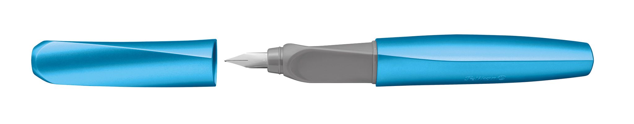 Pelikan Vulpen Twist, Lichtblauw, Blå, Påfyldningssystem Til Patron, Blå, Stål, Mellem, Ambidextrous