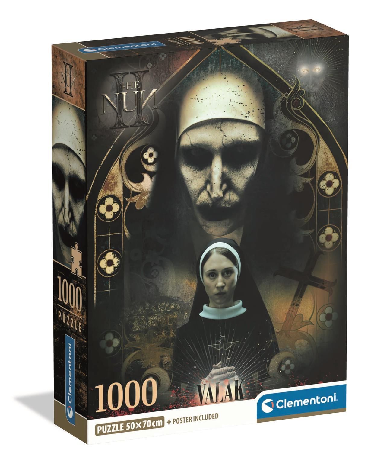 Clementoni Puslespil The Nun - Horror Movies, 1000 Brikker