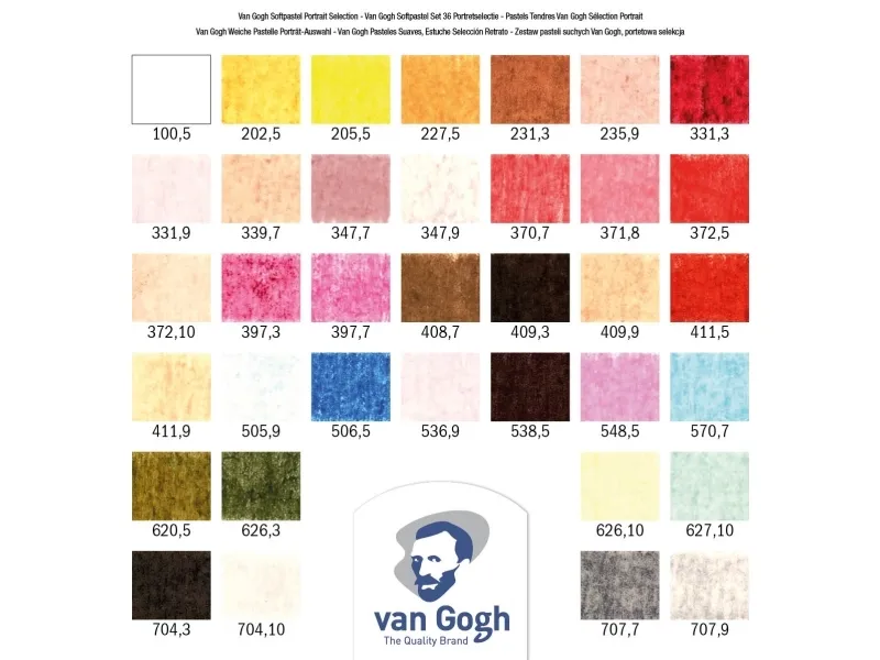 Van Gogh Soft pastel portrait selection set 36 colours | Skola & Hobby - Konstmaterial - Pastell färger | GameStuff