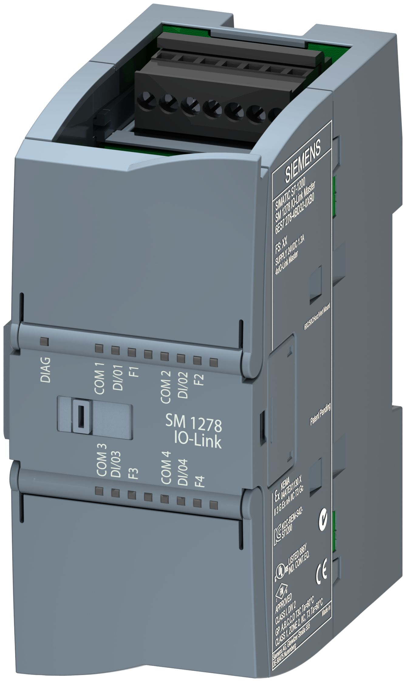 Siemens 6ES7278-4BD32-0XB0, CE, RoHS, REACH, 100 mm, 90 mm, 106 mm, 57 mm, 202 g