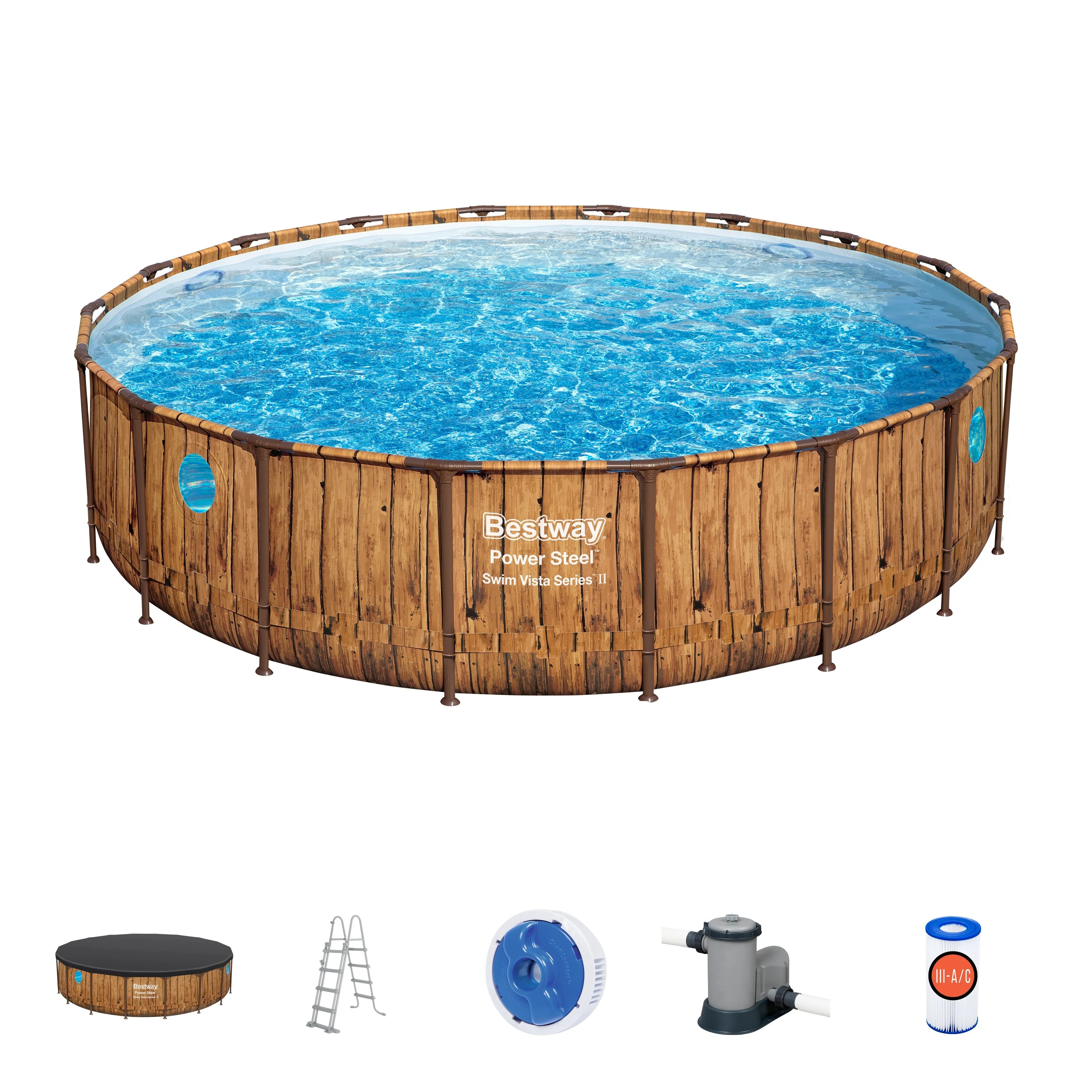 Bestway Power Steel™ Swim Vista Series™ Pool Set - 5.49m x 1.22m 23062 L | Trädgården - Pools & Vatten spel - Pools & bassäng | GameStuff