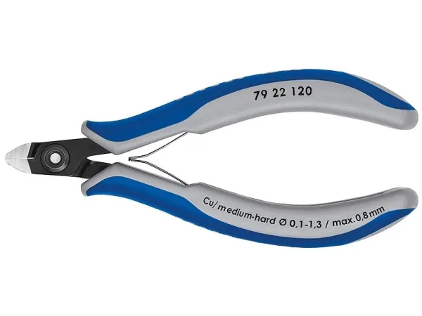 Knipex 79 22 120, Avbitartång, Kromvanadinstål, Plast, Blå, Grå, 120 mm, 56 g | Verktyg & Verkstad - Handverktyg - Sidavbitare | GameStuff