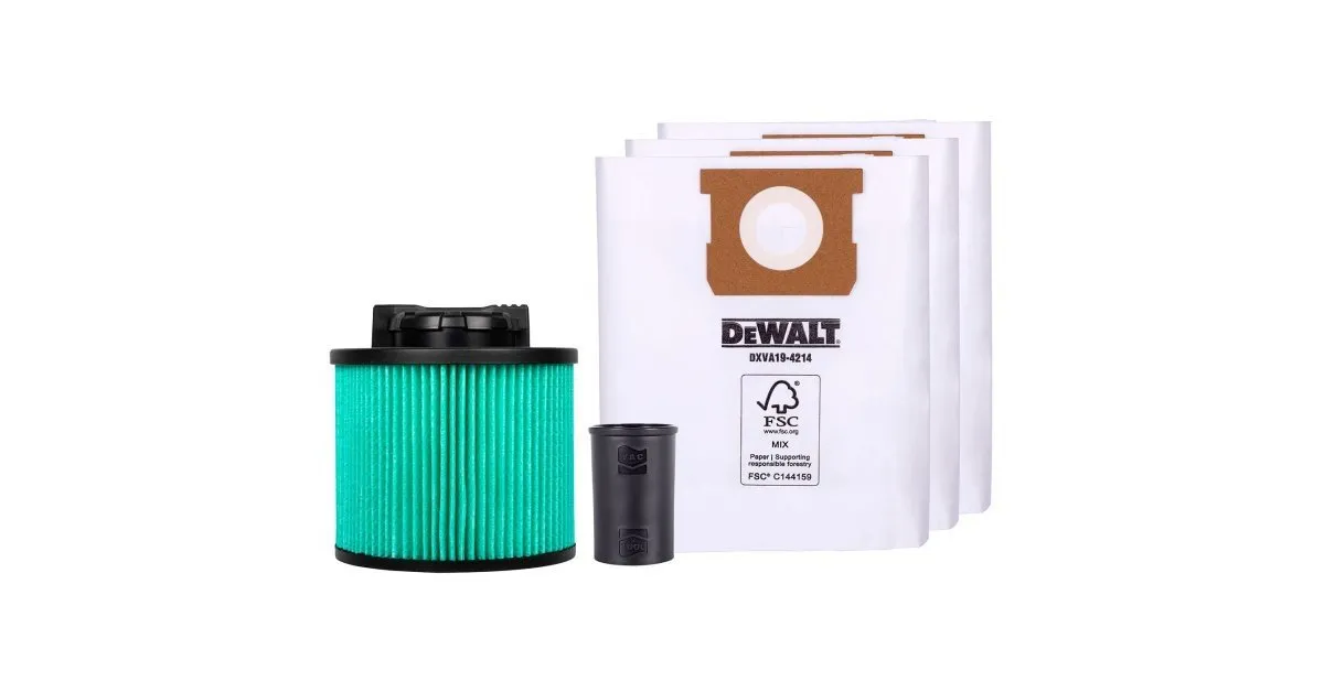 DeWalt Støvsuge Tilbehørspakke 20P, 20PTA, 20SPTA, 30SAPTA HEPA filter, 3 x poser 20-30L | Vitvaror - Dammsugare - Tillbehör till dammsugare | GameStuff