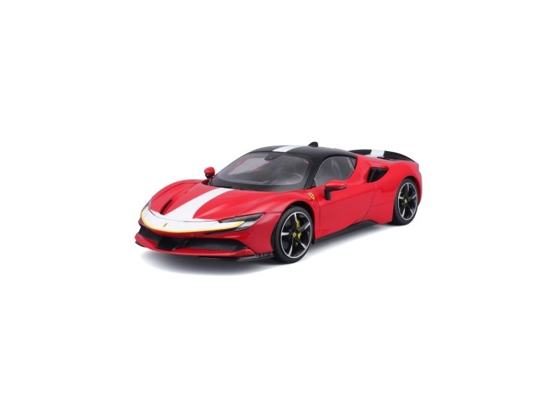 Bburago Ferrari Signature, Sportsbil Model, Formonterede, 1:18, Ferrari Signature – Sf90, Ethvert Køn, Metal, Plast