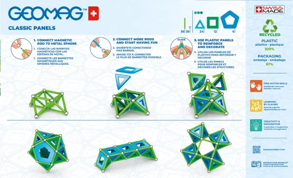 Geomag Classic Recycled Paneler 114 Stk.