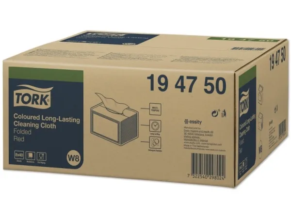 Rengøringsklud tork w8, röd, pakke a 40 stk. | Rengöring - Avtorkning - Trasor och liknande - Trasor | GameStuff