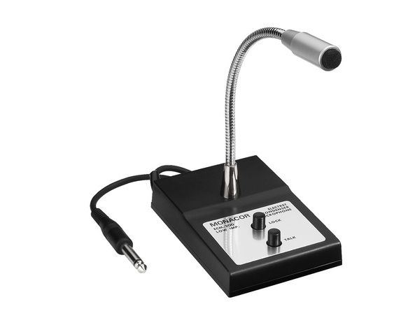 Monacor ECM-200, Mikrofon til præsentation, 40 dB, 60 - 12000 Hz, 1000 ohm (O), Ledningsført, 6.35 mm (1/4)