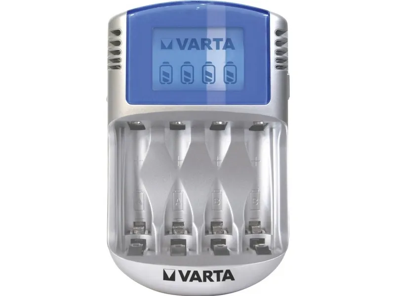 Varta LCD Charger - 2-4 h batteriladdare - (för 4xAA/AAA) + växelströmsadapter + bilströmsadapter - 4 x batterier laddas - 1400 mA | EL Artiklar - Batteri - Batteriladdare | GameStuff