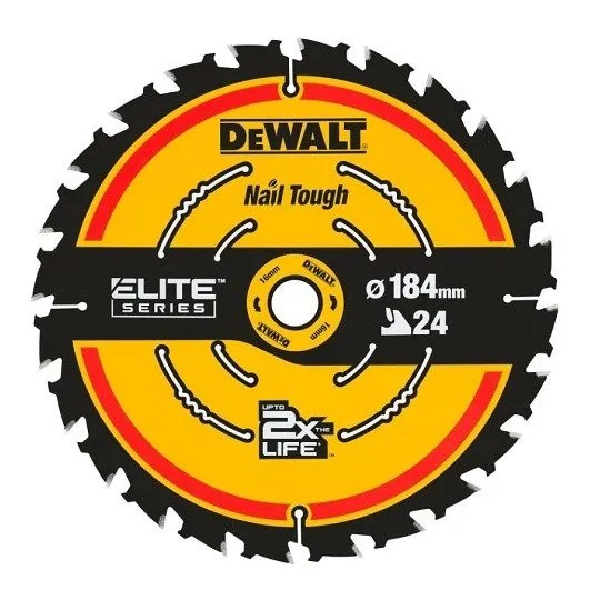DeWALT DT10401-QZ, Diamantskiva med uppdelad kant, Torrkapning, Trä, 1,6 cm, 18,4 cm, 1 mm | Elverktyg - Sågblad - Diamantblad | GameStuff