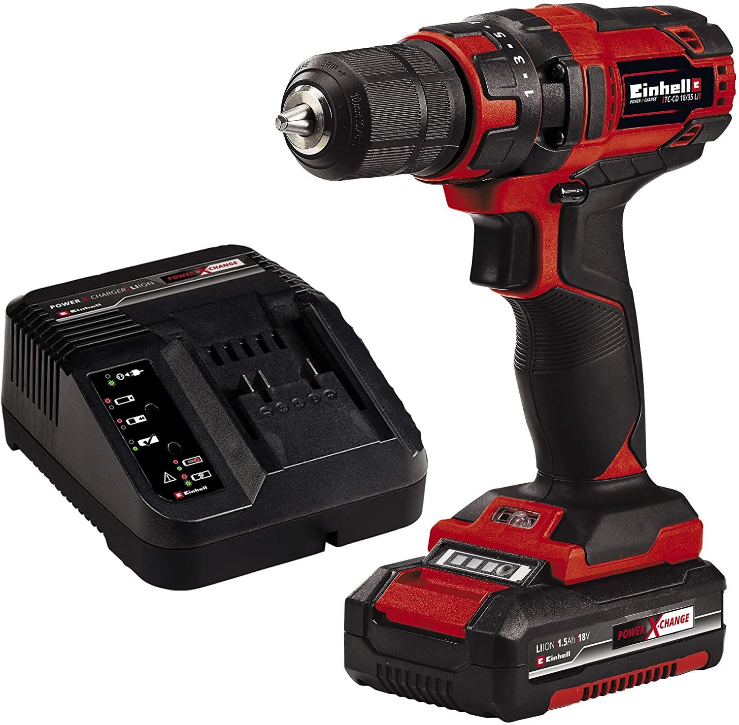 Einhell 4513914, Eldriven skruvdragare, 18 V, Litium-Ion (Li-Ion), 185 mm, 63 mm, 188 mm