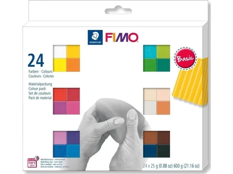 Modellervoks FIMO®-soft Staedtler® med 24 stk. ass. farver