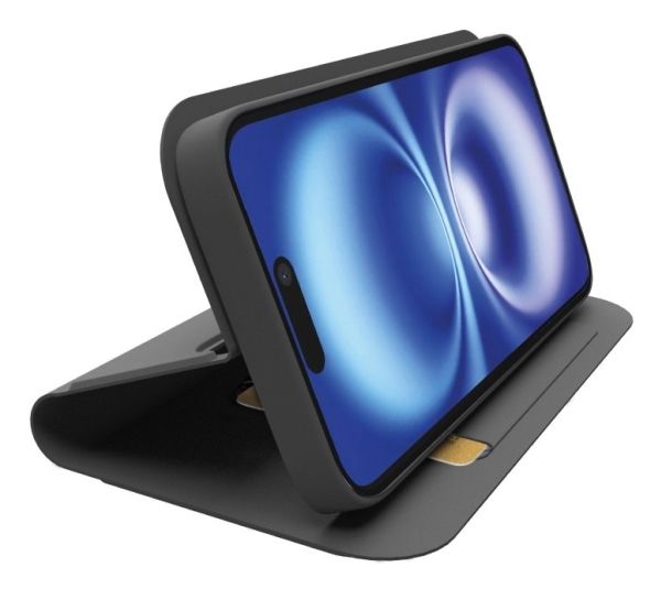 Sbs Wallet Stand Iphone 16E Schwarz