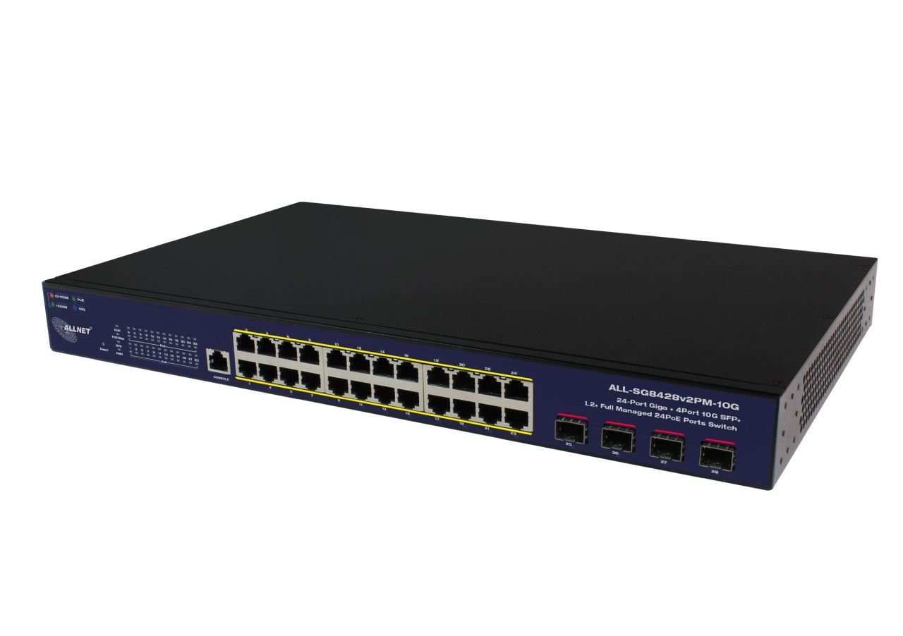 Allnet 213130, Administreret, L2, Gigabit Ethernet (10/100/1000), Fuld Duplex, Strøm Over Ethernet (Poe), Stativ-Montering