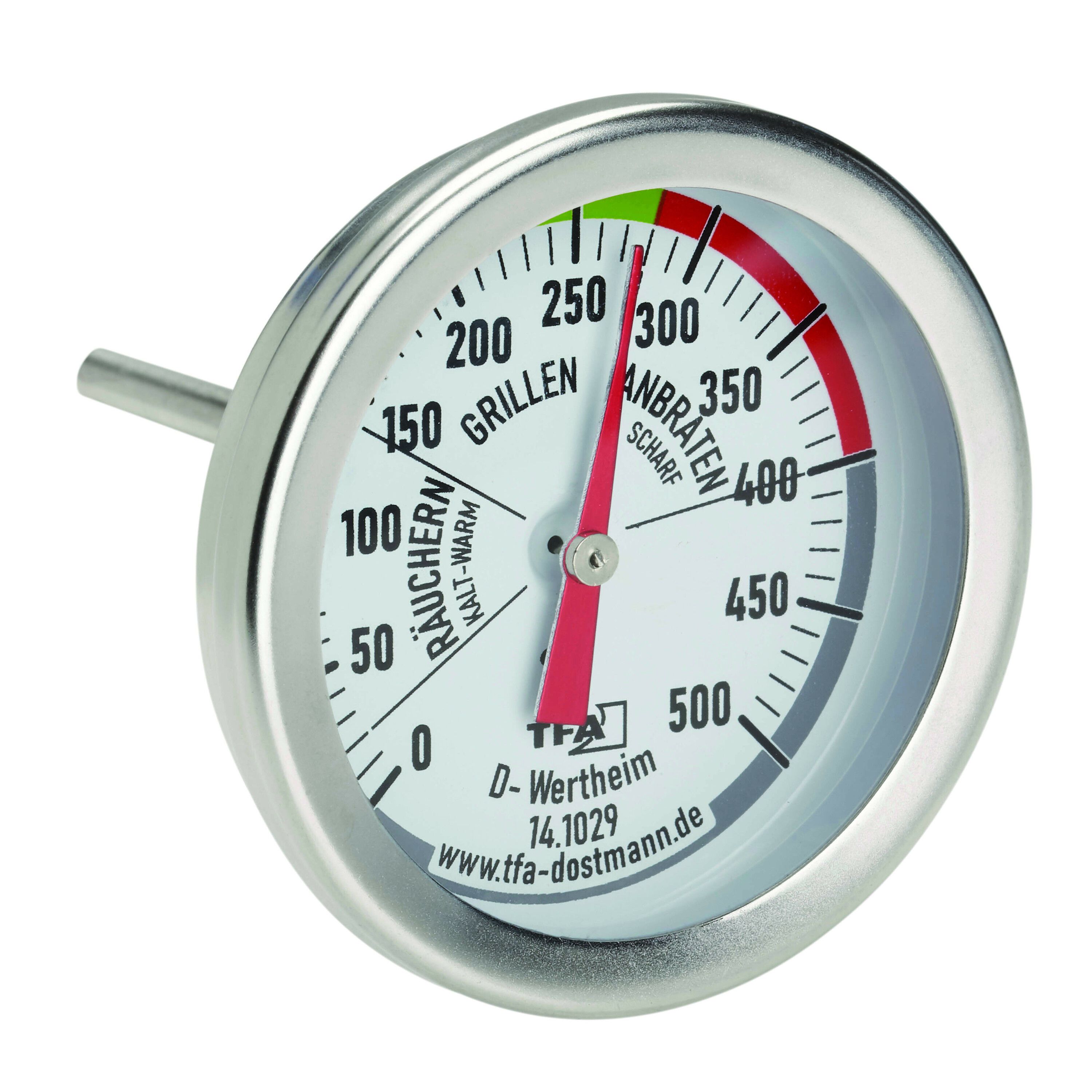 TFA-Dostmann 14.1029, Termometer, Rustfrit stål, Rustfrit stål, 67 mm, 5,2 cm, 37 g