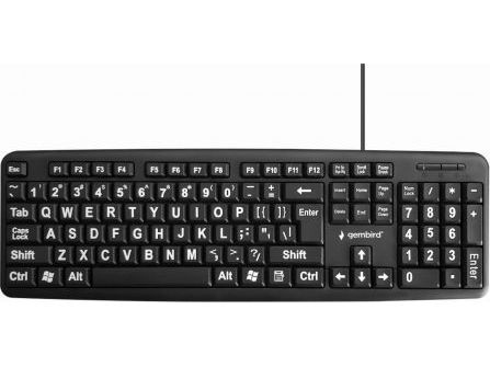 Gembird Kb-Us-103 - Tastatur - Usb - Qwerty - Usa - Sort - Farveboks