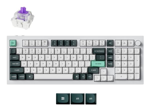 Keychron Q5 He Qmk, Verkabelt & Kabellos, Usb + Rf Wireless + Bluetooth, Magnetic-Mechanical Key Switch, Qwerty, Rgb-Led, Weiß