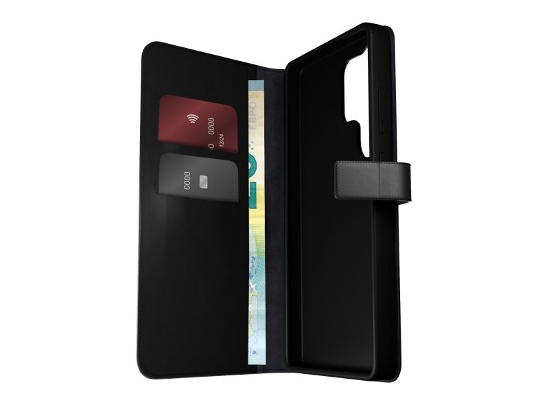 Puro Wallet Stand, Tegnebogsetui, Samsung, Galaxy S25 Ultra, 17,5 Cm (6.9"), Sort