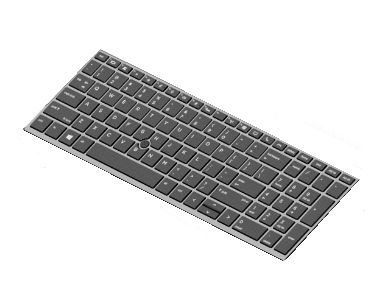 Hp L17971-071, Tastatur, Spansk, Baggrundsbelyst Tastatur, Hp, Zbook 15U G5