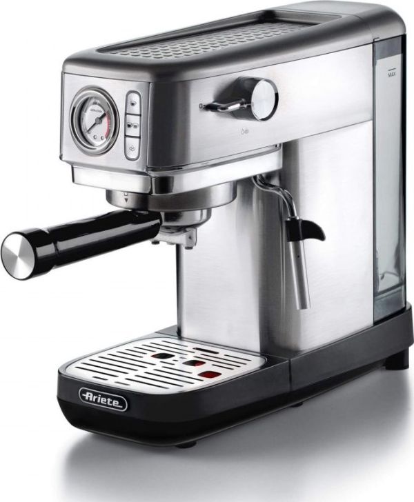 Ariete 1381 - Kaffemaskine Med Mælkeskummer - 15 Bar - Sølv